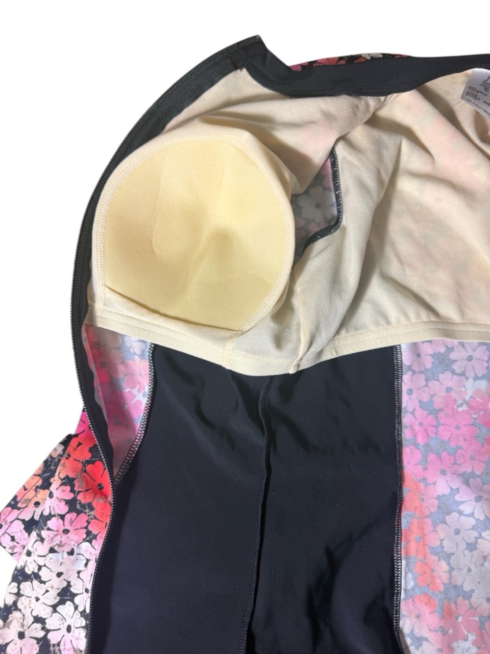 Fit4U Floral Zip Rash Guard Size 8 Fits Size 4 Built-In Bra Pink Multi-Color - Picture 5 of 8